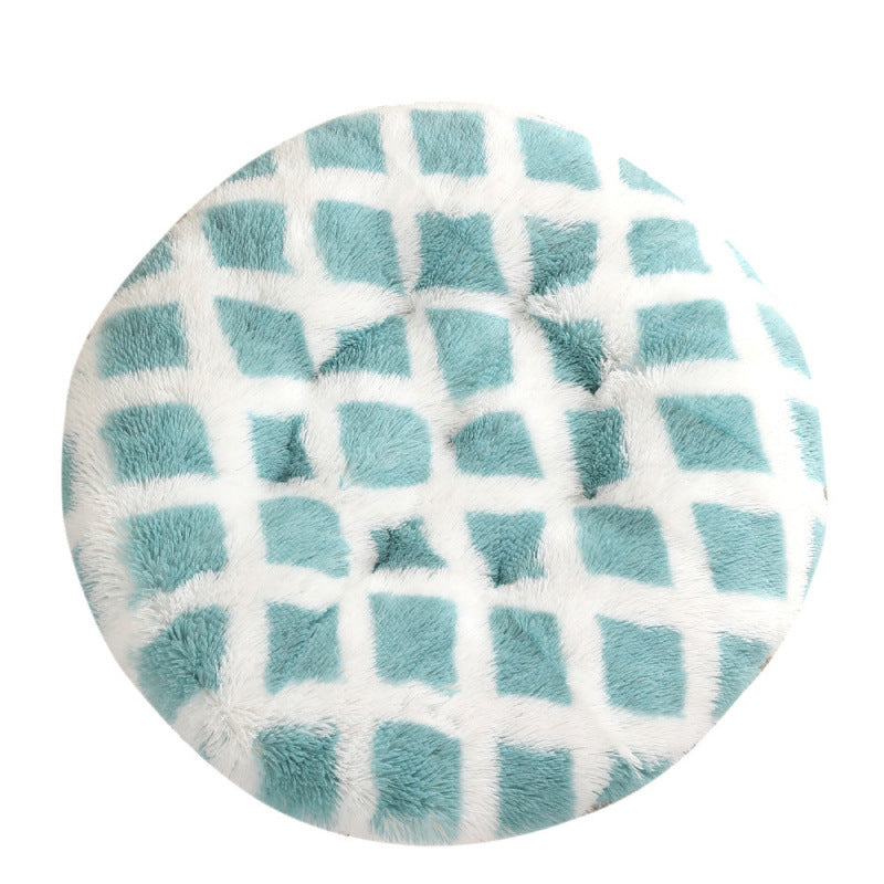 Pet Round Plush Warm Sleep Bed Mat Cozy Nest