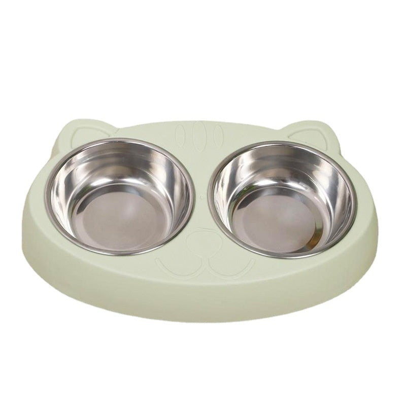 Pet Food And Water Feeding Basin Bowl System