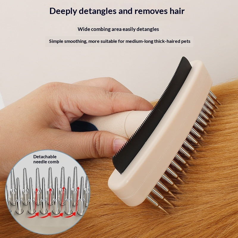 Pet Grooming Brush For Loose Hair Removal And Detangling Tool