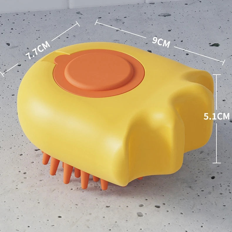 Pet Bath Massage Brush Shampoo Dispenser Grooming Comb Pet Cleaning Tool