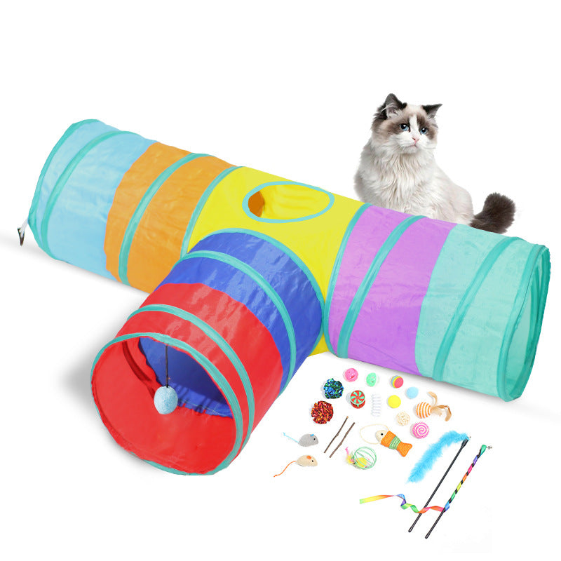Pet Foldable Tunnel Climbing Path Toy