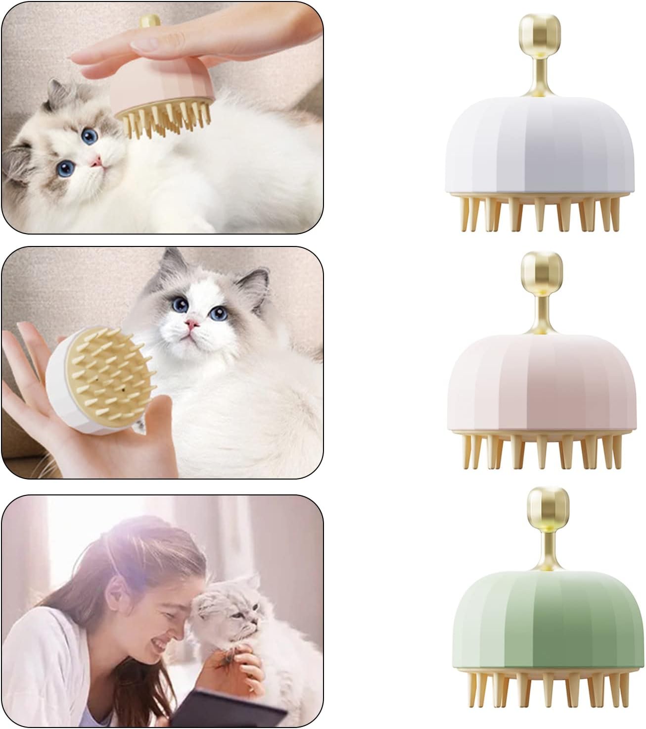 Pet Bath Massage Brush Shampoo Grooming Tool