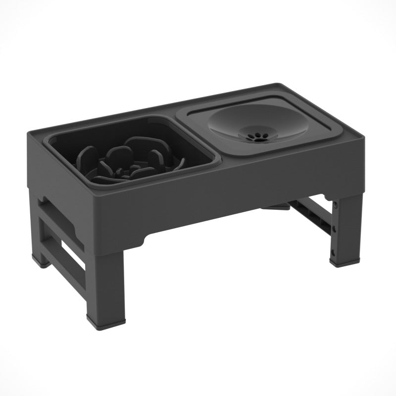 Pet Adjustable Height Double Bowl Feeding Stand System