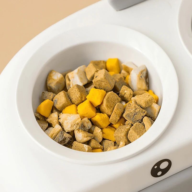Pet Duck Design Double Bowl Feeding And Drinking Tray