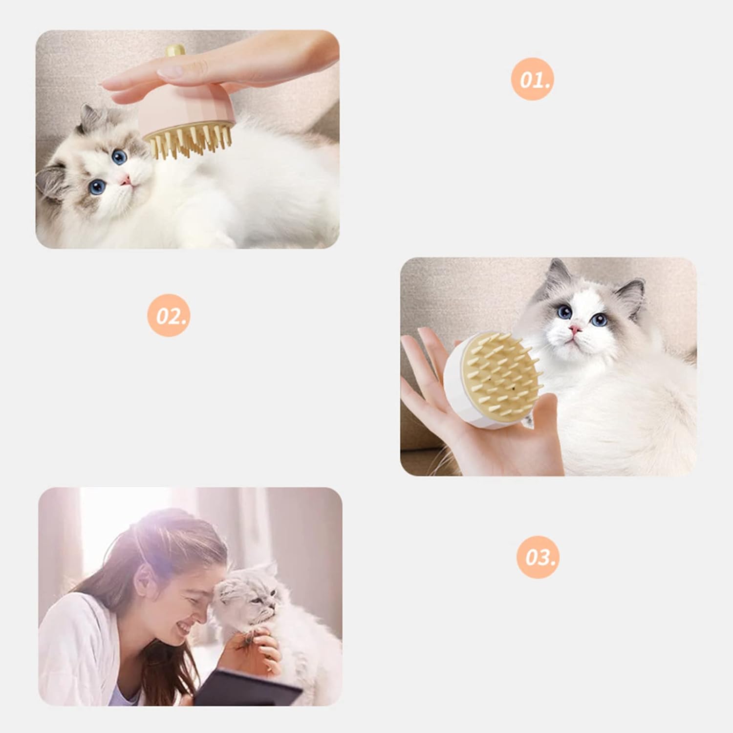 Pet Bath Massage Brush Shampoo Grooming Tool
