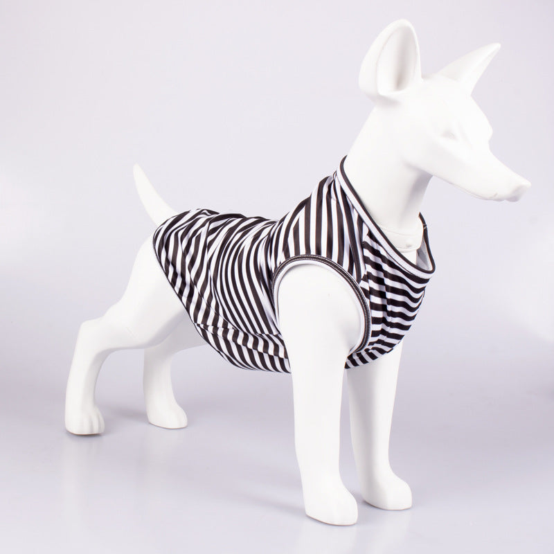 Pet Striped Crew Neck Tank Top Apparel