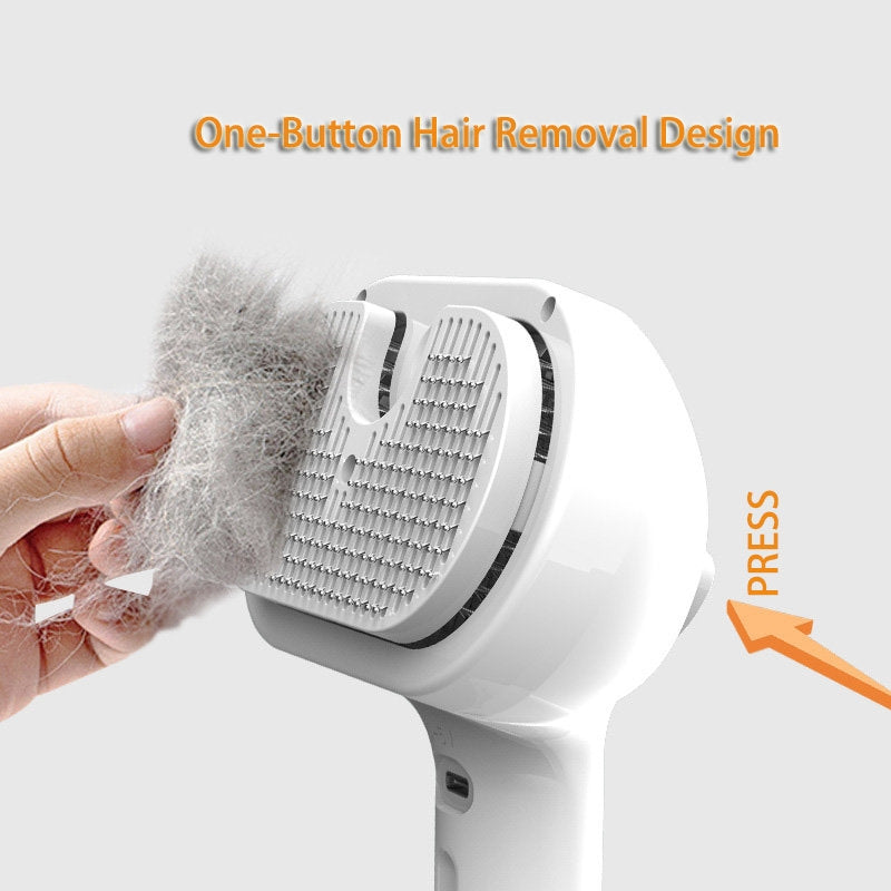 Pet Self Cleaning Grooming Comb With Mist Hair Remover Tool