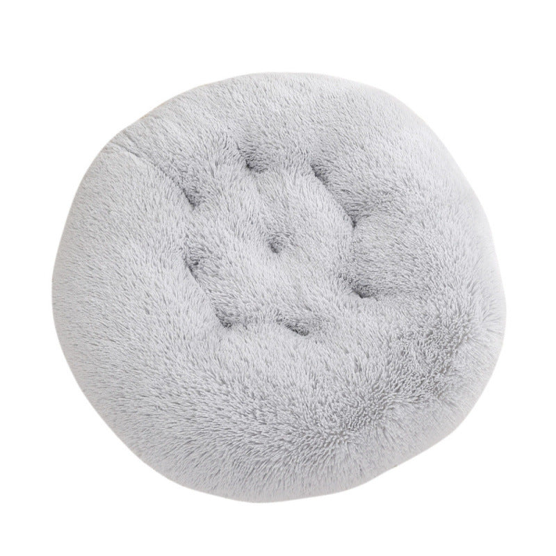 Pet Round Plush Warm Sleep Bed Mat Cozy Nest