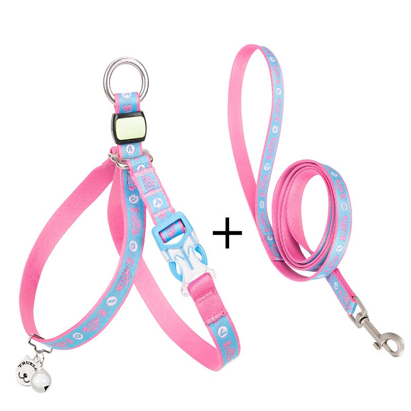 Pet Bell Chest Strap Vest Leash Control Harness Set