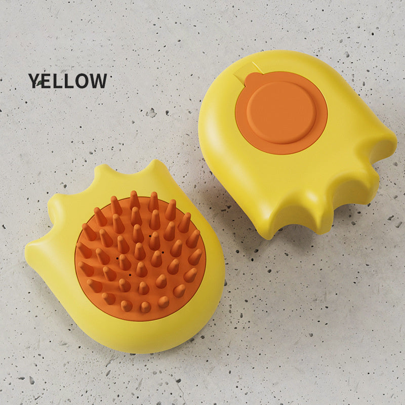 Pet Bath Massage Brush Shampoo Dispenser Grooming Comb Pet Cleaning Tool