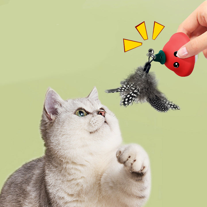 Pet Wand Toy With Suction Cup Retractable Teaser