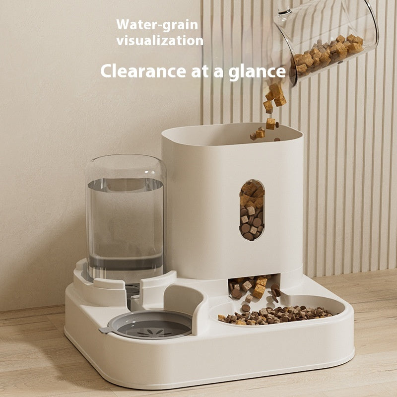 Pet Automatic Feeding And Water Dispenser Bowl System