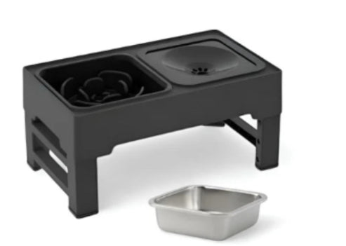 Pet Adjustable Height Double Bowl Feeding Stand System