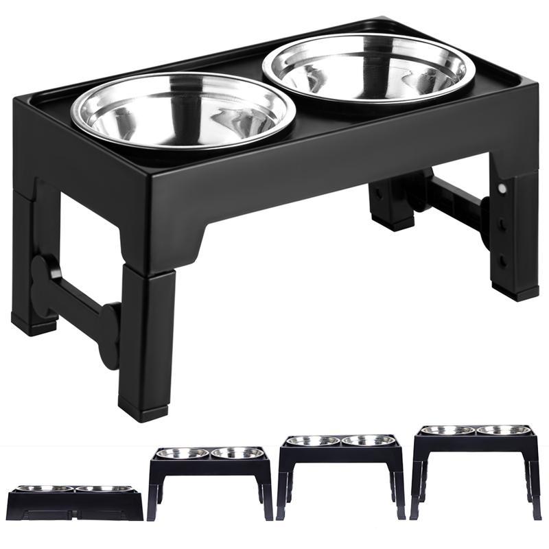 Pet Elevated Feeding Bowl Neck Support Anti-Tumble Stable Design