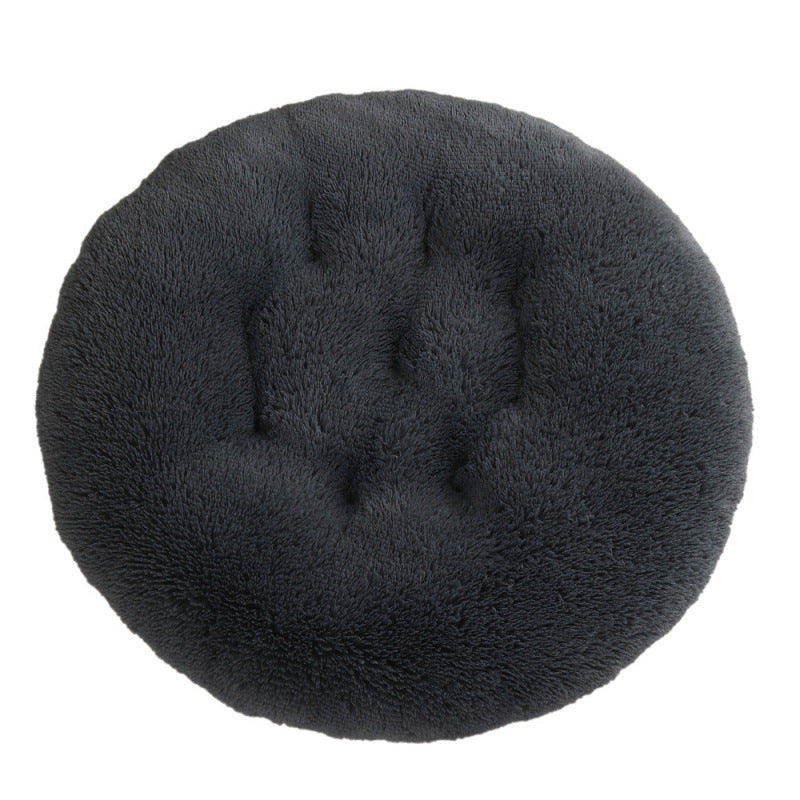 Pet Round Plush Warm Sleep Bed Mat Cozy Nest