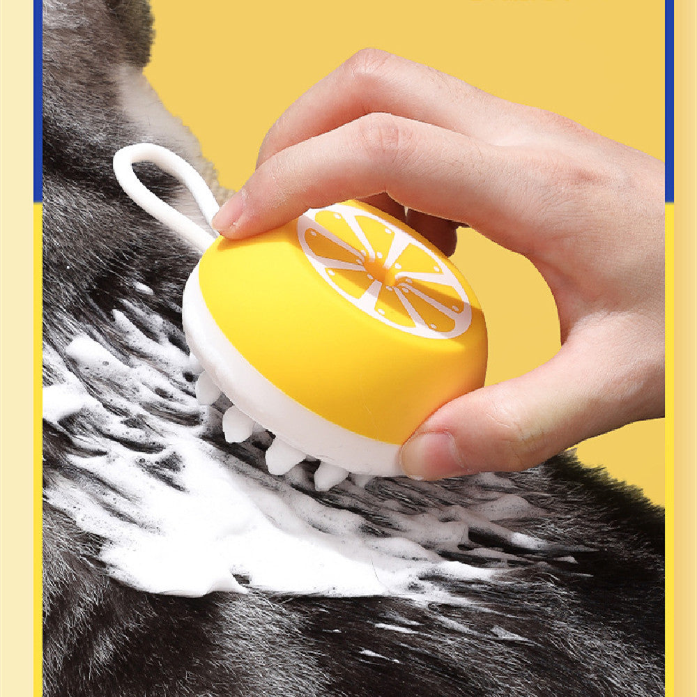 Pet 2 In 1 Silicone Bath Massage Grooming Brush Tool