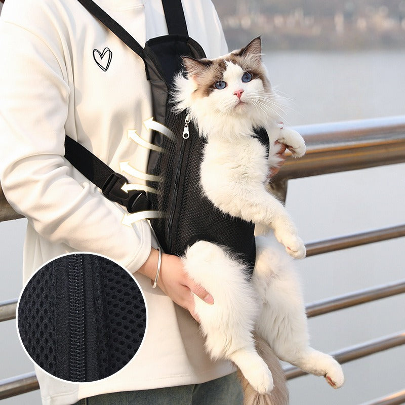 Portable Pet Carrier Backpack Breathable Adjustable Travel Bag