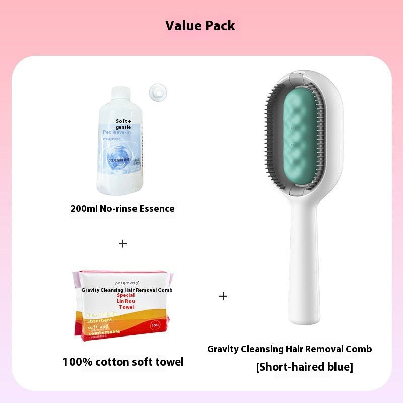 Pet Dematting Grooming Brush Hair Removal Cleaning Tool With Tank