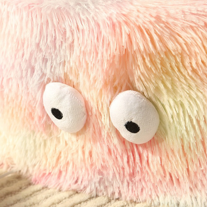 Pet Winter Warm Cute Monster Round Plush Sleeping Bed