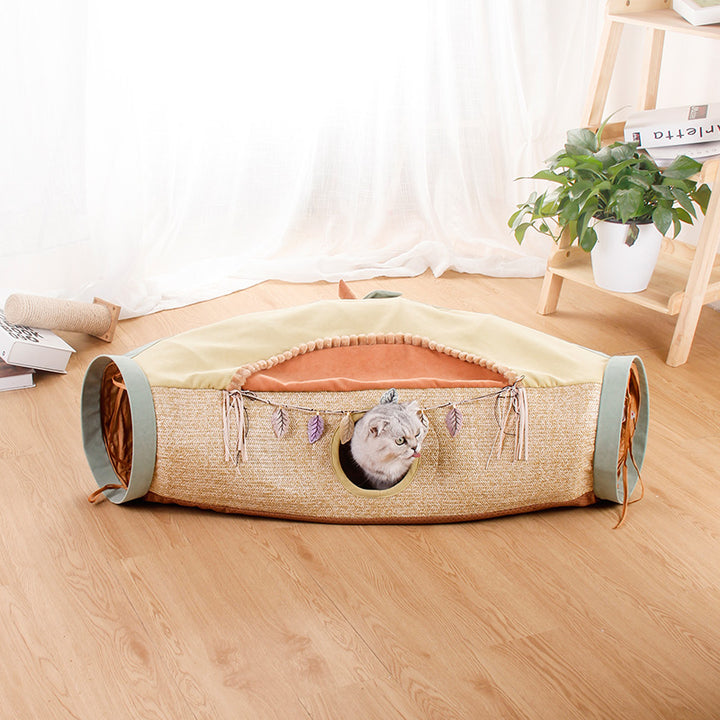 Pet Litter Roll Toy With Drilling Hole Design
