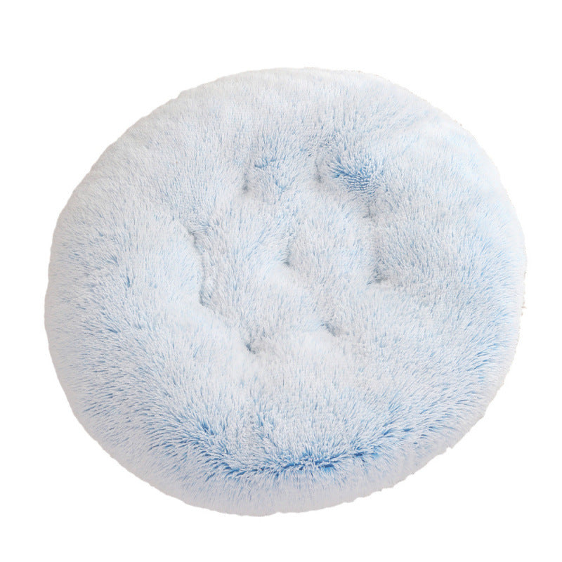 Pet Round Plush Warm Sleep Bed Mat Cozy Nest