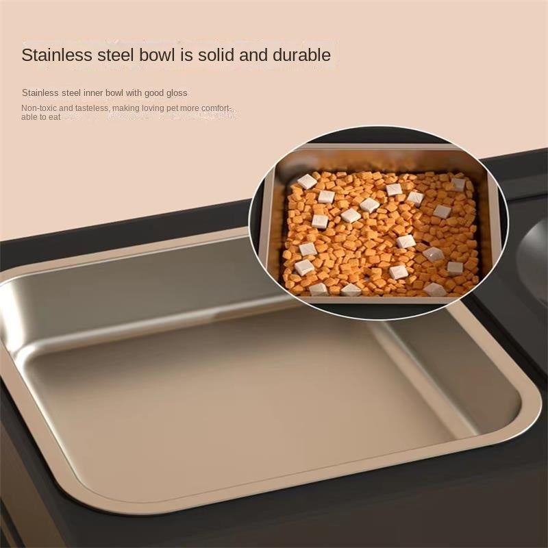 Pet Adjustable Height Double Bowl Feeding Stand System