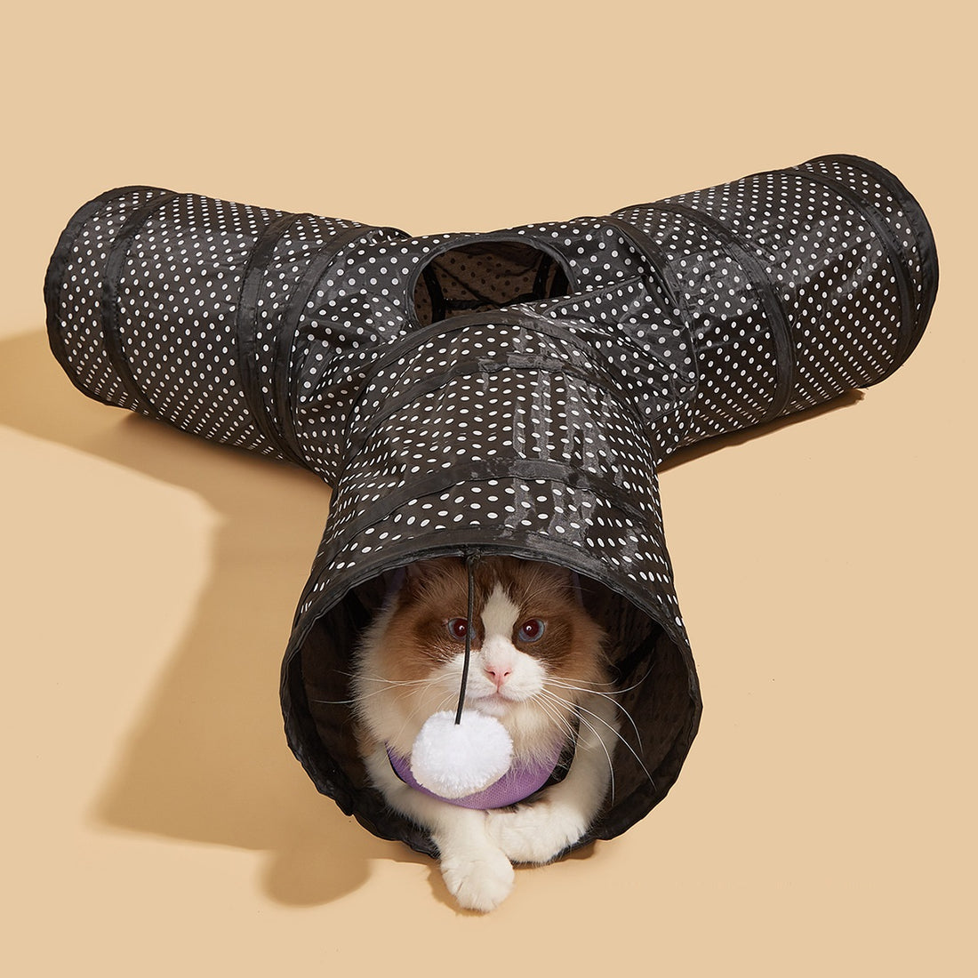 Pet Collapsible Tunnel Toy For Interactive Play