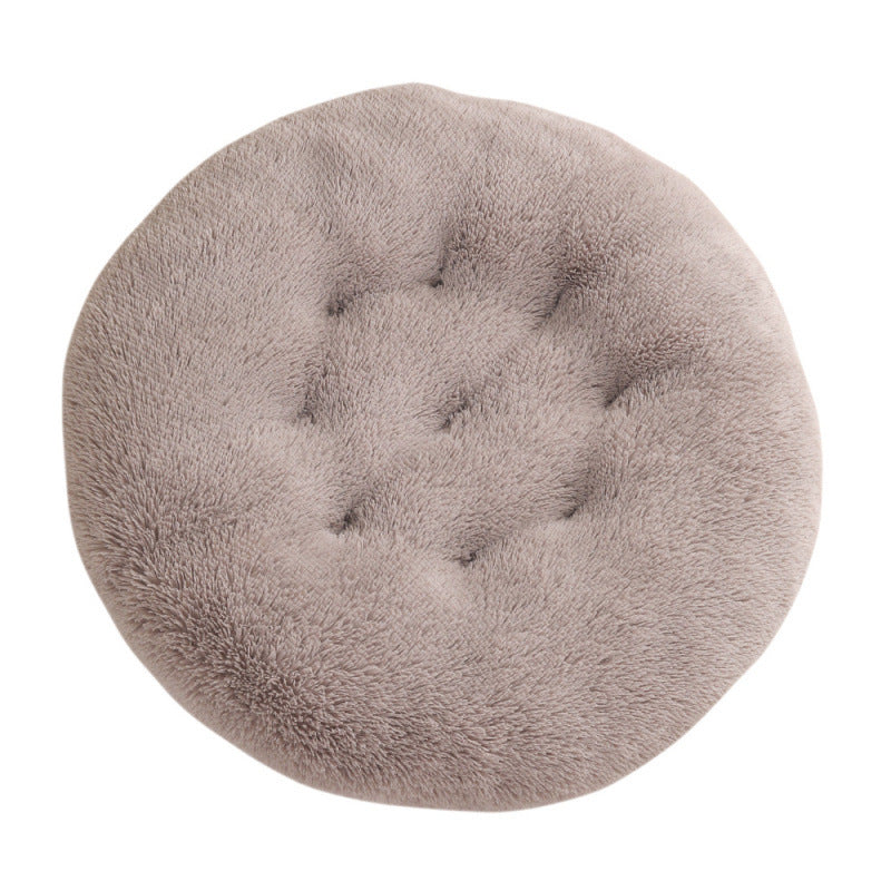 Pet Round Plush Warm Sleep Bed Mat Cozy Nest