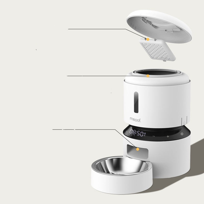 Pet Capsule Automatic Dual Bowl Feeding System