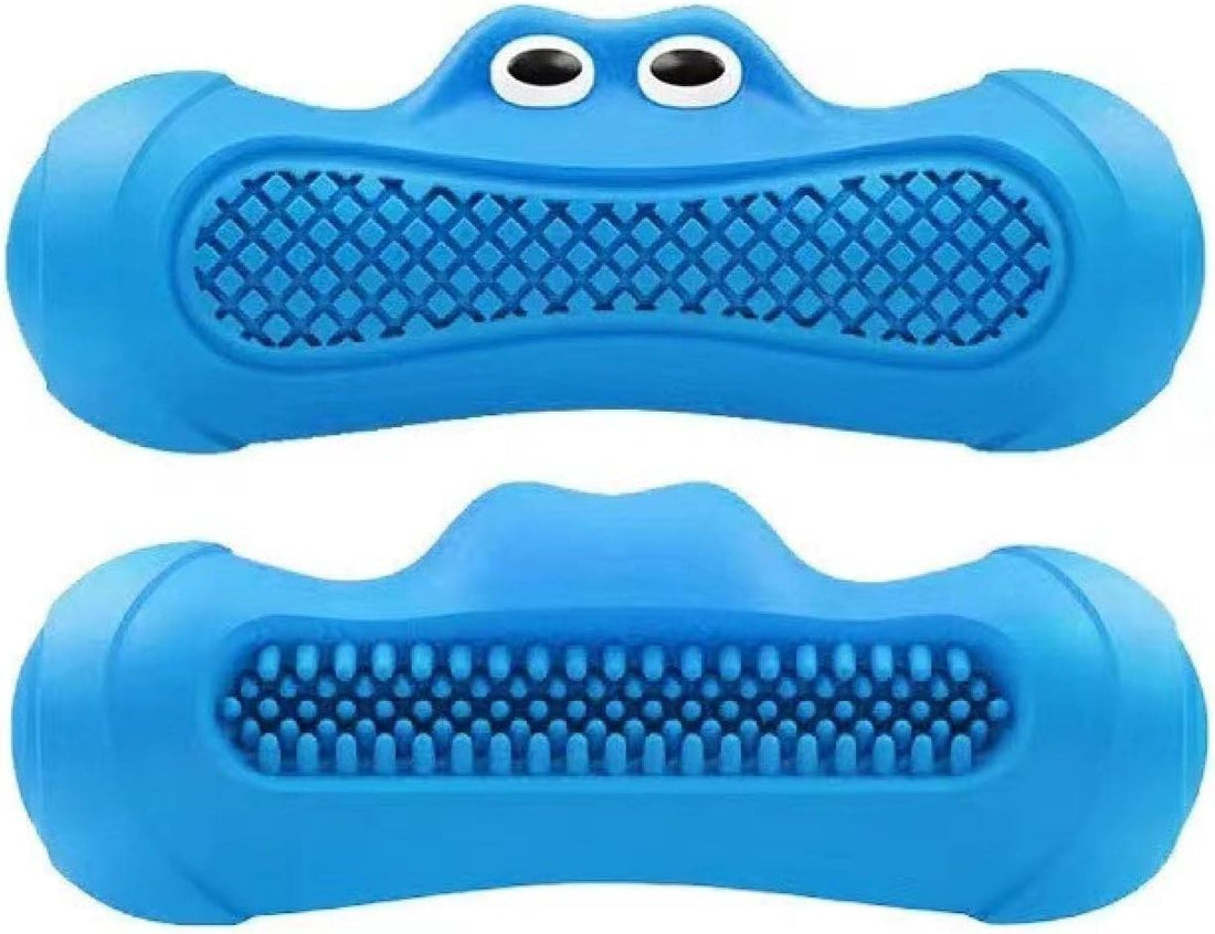Pet Rugby Toy With Squeaker Natural Rubber Chew Design