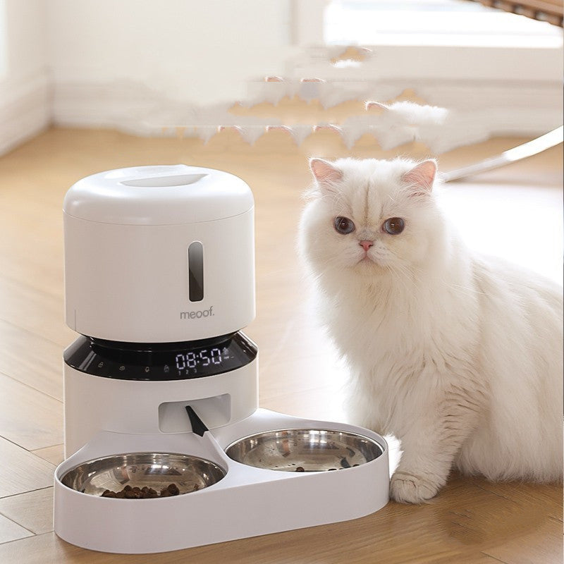 Pet Capsule Automatic Dual Bowl Feeding System