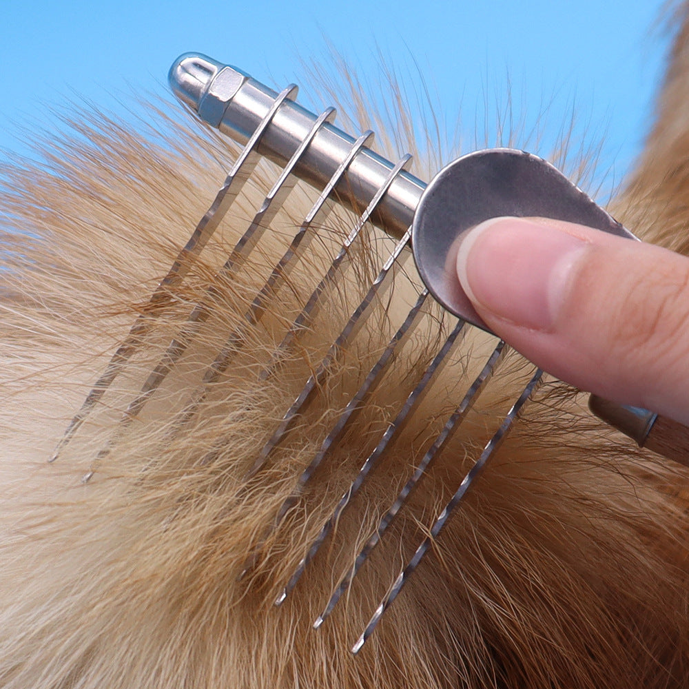 Pet Grooming Brush For Knots And Loose Fur Removal Tool