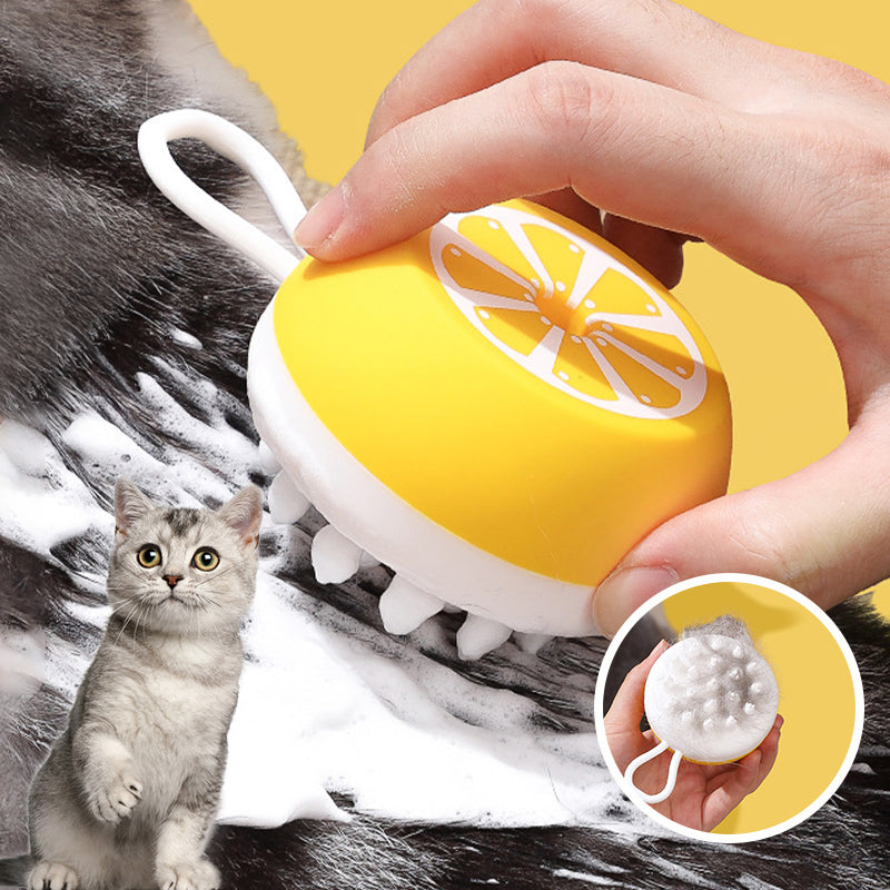 Pet 2 In 1 Silicone Bath Massage Grooming Brush Tool