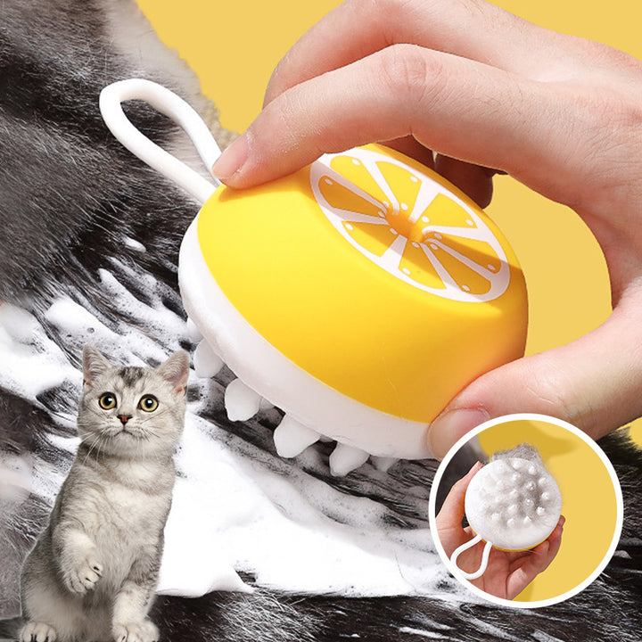 Pet 2 In 1 Silicone Bath Massage Grooming Brush Tool
