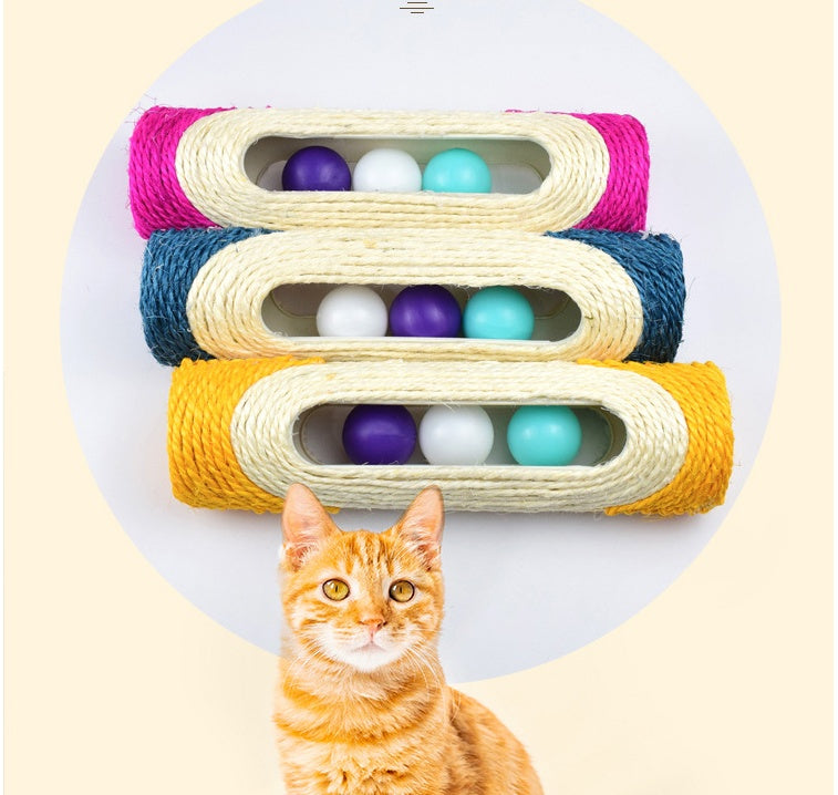 Long Sisal Drum Pet Toys Set Of Three