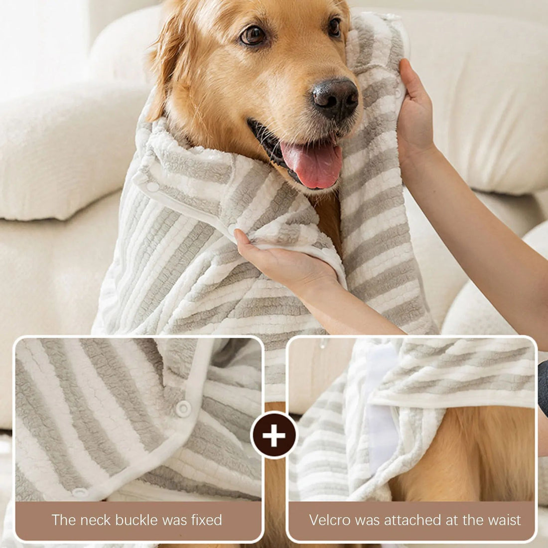 Pet Ultra Absorbent Quick Dry Bath Towel Thick Bathrobe