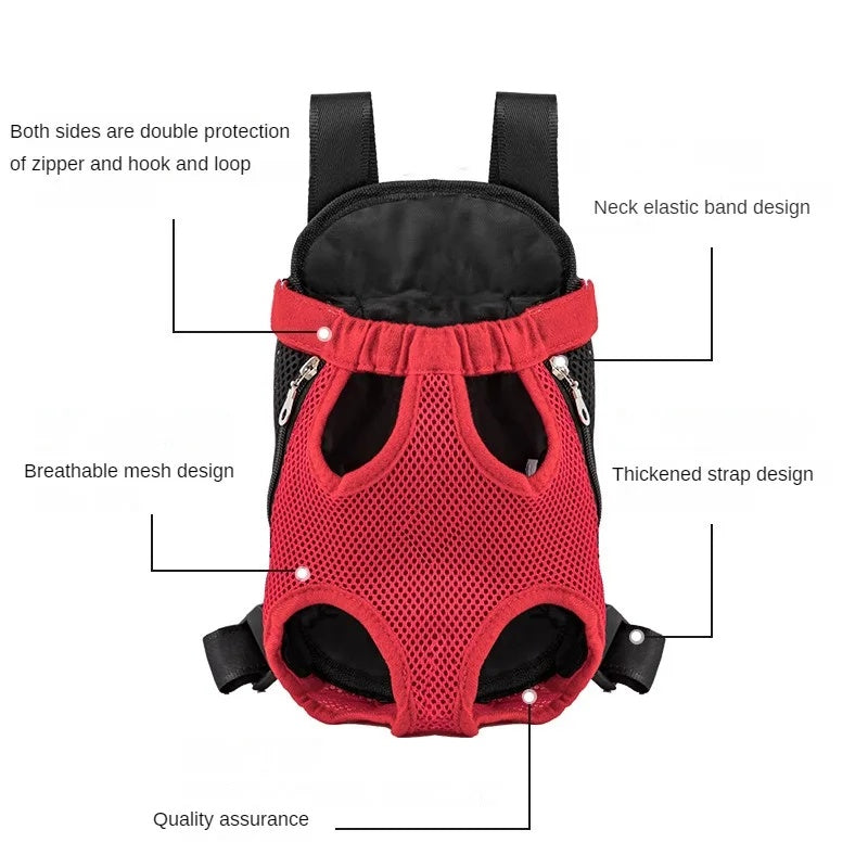 Portable Pet Carrier Backpack Breathable Adjustable Travel Bag