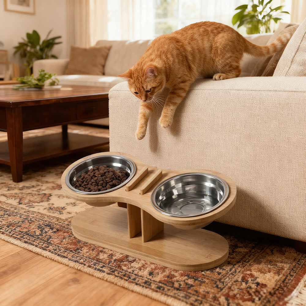 Pet Adjustable Tilted Feeding Bowl Stand System