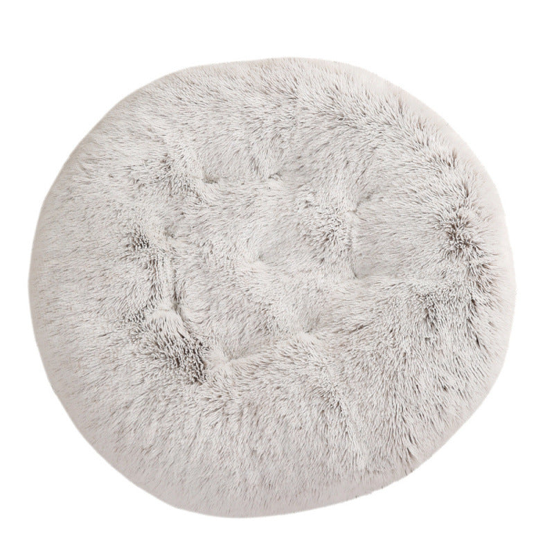 Pet Round Plush Warm Sleep Bed Mat Cozy Nest