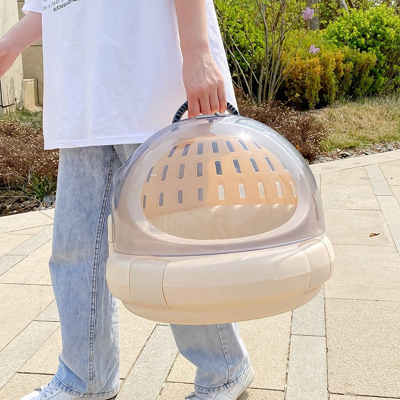 Pet Carrier Capsule Panoramic View Cushioned Travel Bag