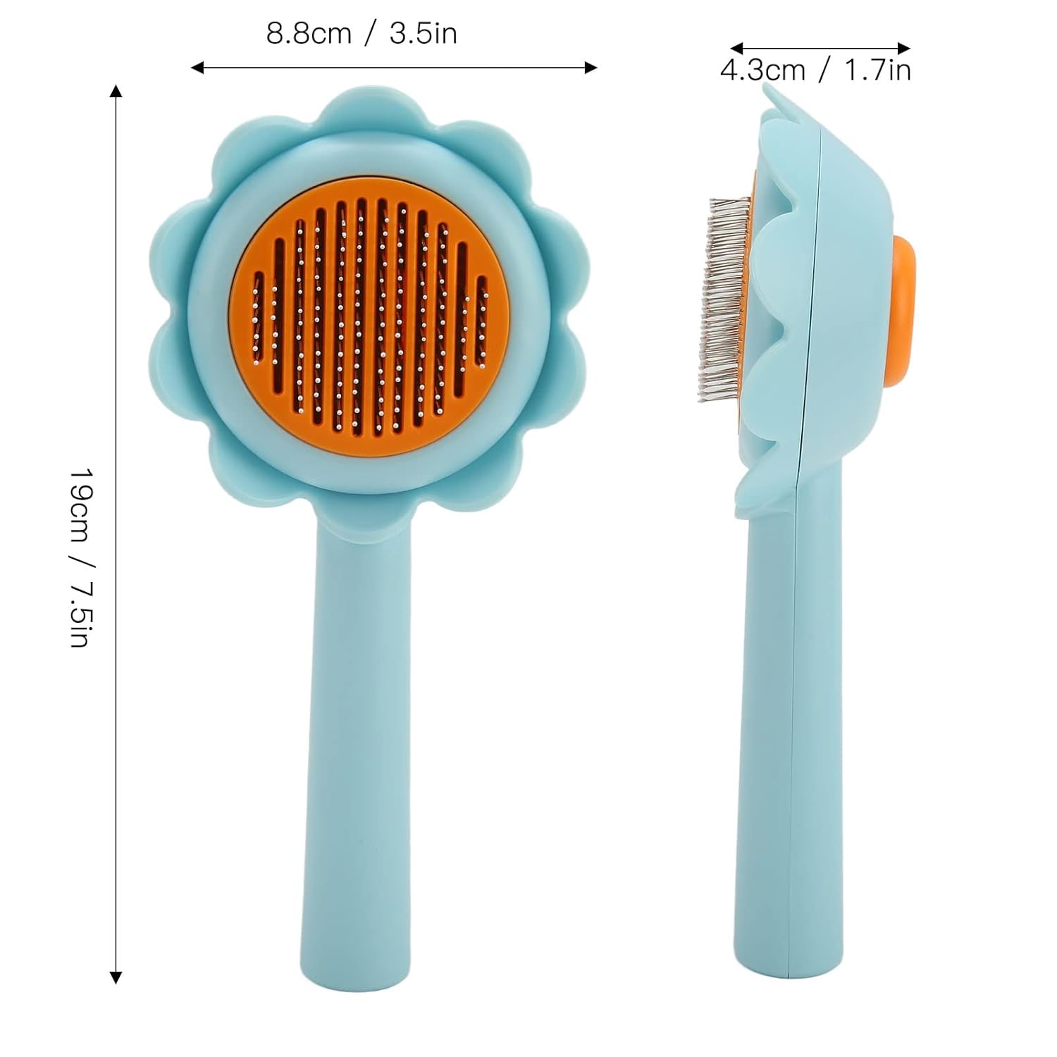 Pet Self Cleaning Flower Shape Grooming Brush Hair Shedding Tool