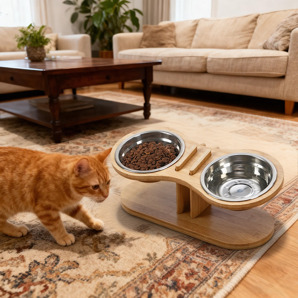 Pet Adjustable Tilted Feeding Bowl Stand System