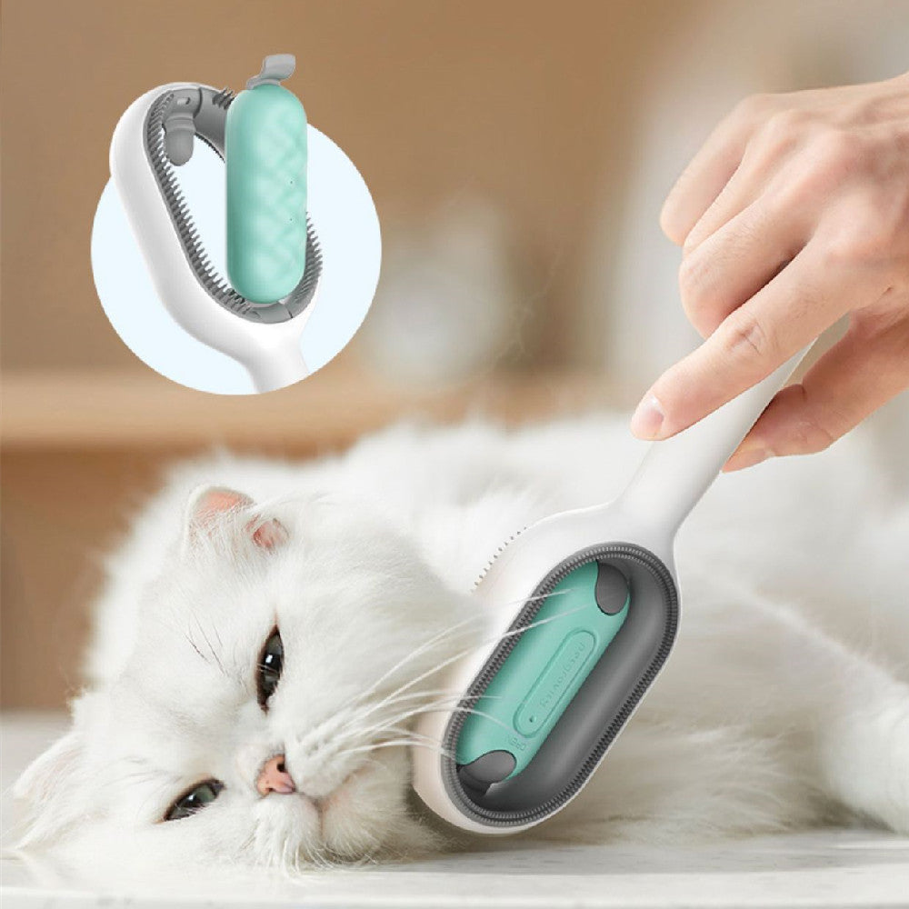 Pet Dematting Grooming Brush Hair Removal Cleaning Tool With Tank